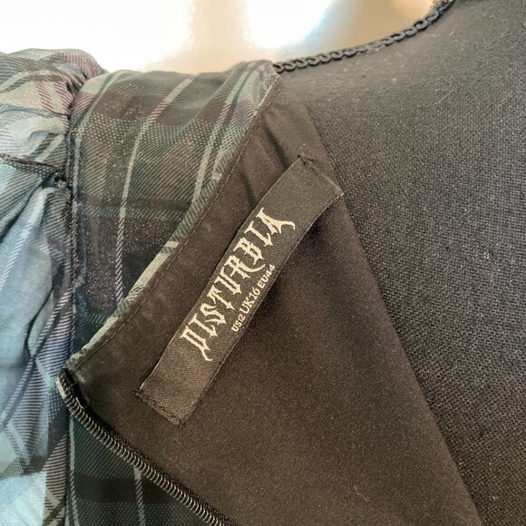 Disturbia Checkmate Puff Sleeve Layered Organza Midi Dress - Picture 8 of 8